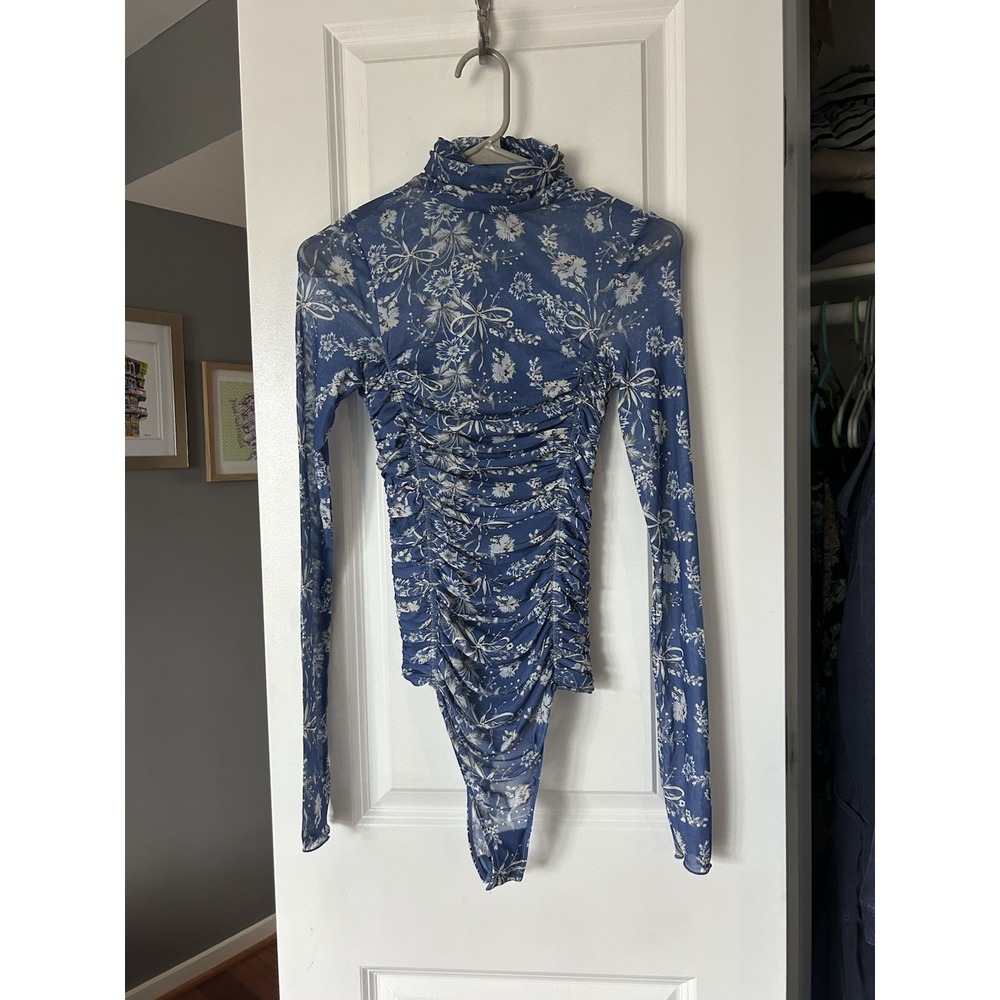 Free People Intimately Womens Under It All Printed Body Bluebell Combo Size XS